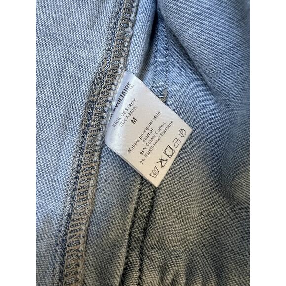 ZADIG & VOLTAIRE Kick Destroy Zip Jacket Jacket Patchwork Pockets Womens Size M - Picture 4 of 8